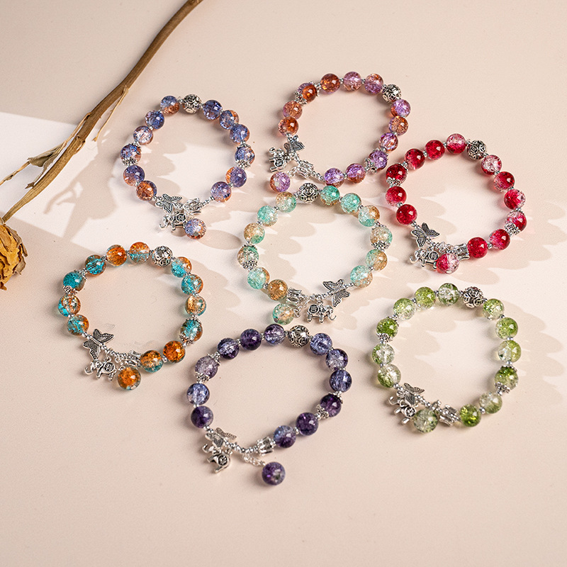Chinese Style Butterfly Cracked Crystal Bracelet