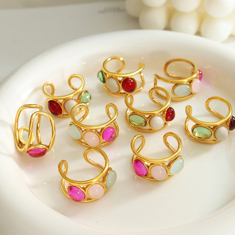 Multi-Color Beads Ring 5