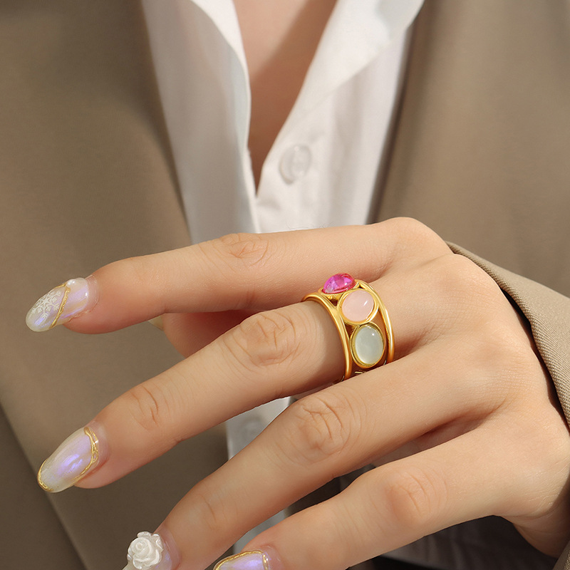 Multi-Color Beads Ring 1