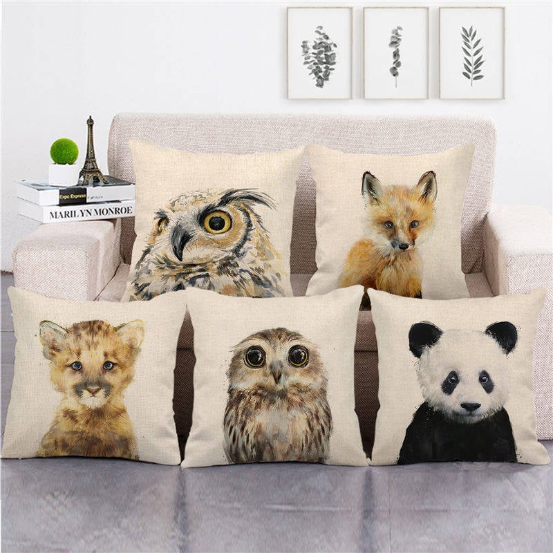 Cute Owl Print Pillowcase 7