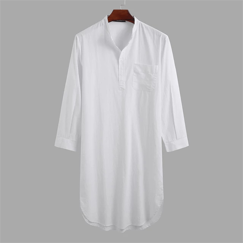 Middle Eastern Muslim Stand Collar Robe 3