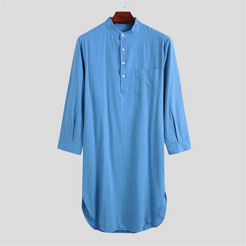 Middle Eastern Muslim Stand Collar Robe 1