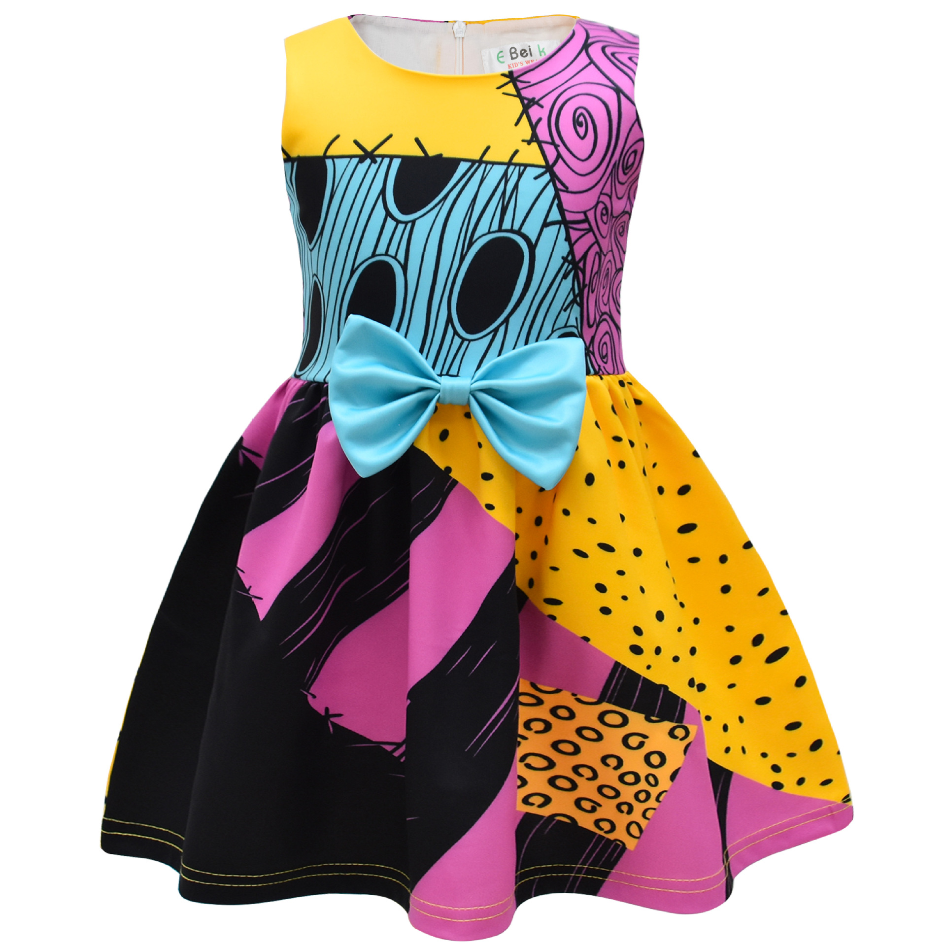 Halloween Girl Cartoon Dress Front View