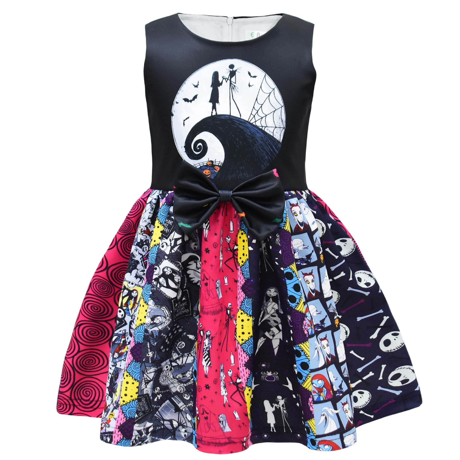 Halloween Girl Cartoon Dress Back View