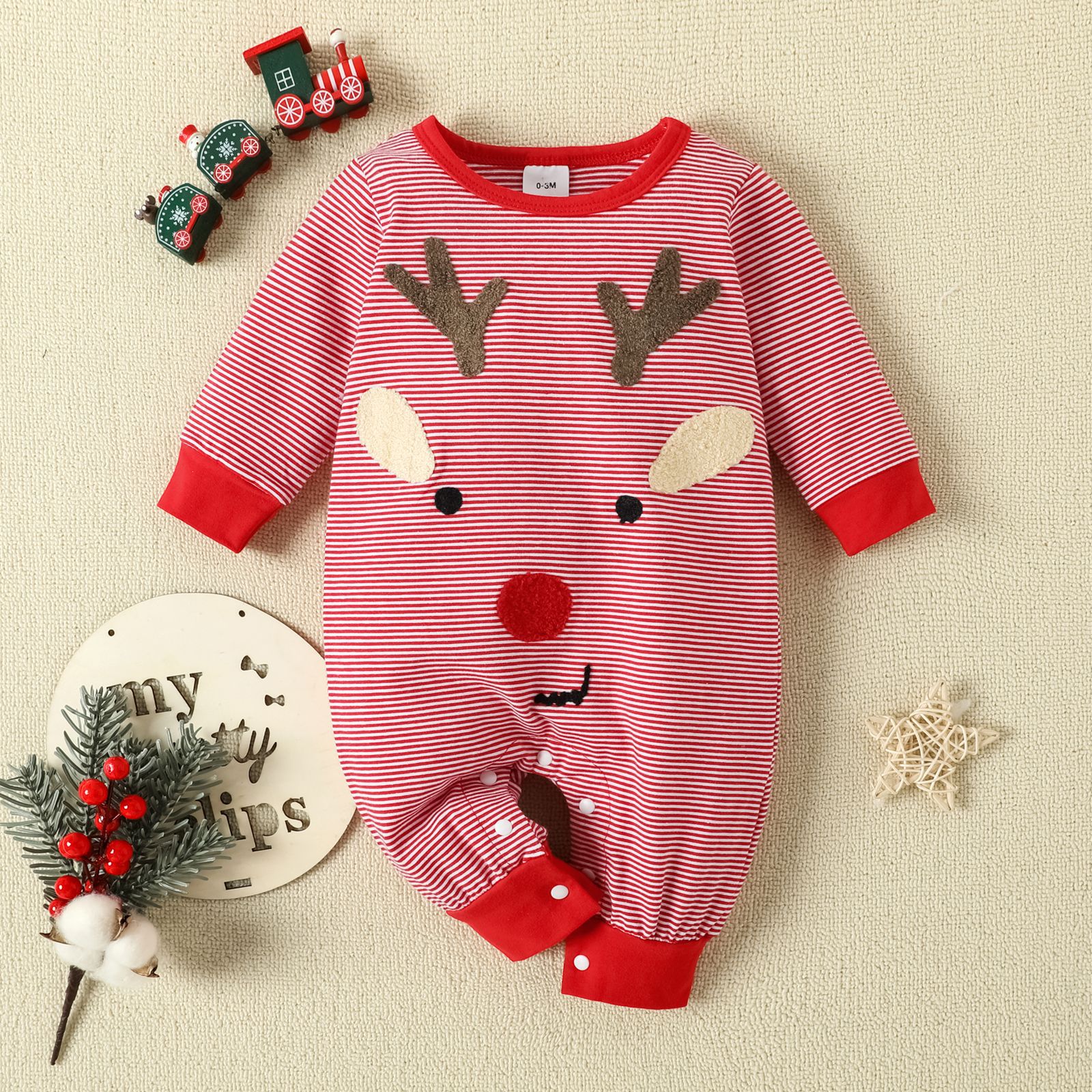 Fashion Children's Christmas Jumpsuit Romper Image 2