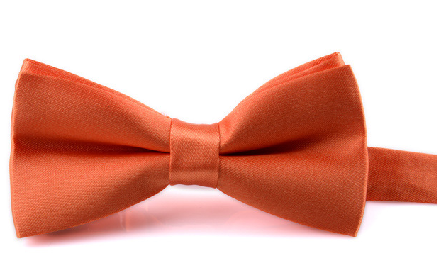 Solid color tri-fold bow tie