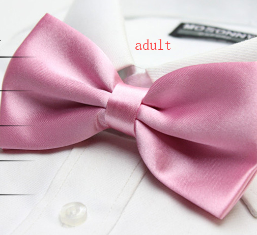 Solid color tri-fold bow tie