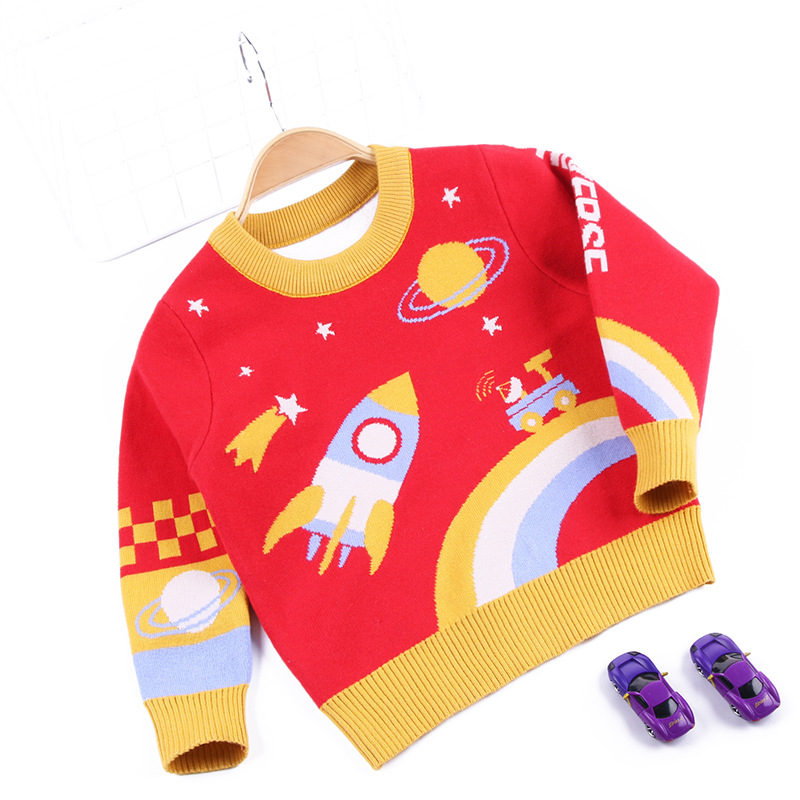 Boys Double Layer Sweater Coat Close-up