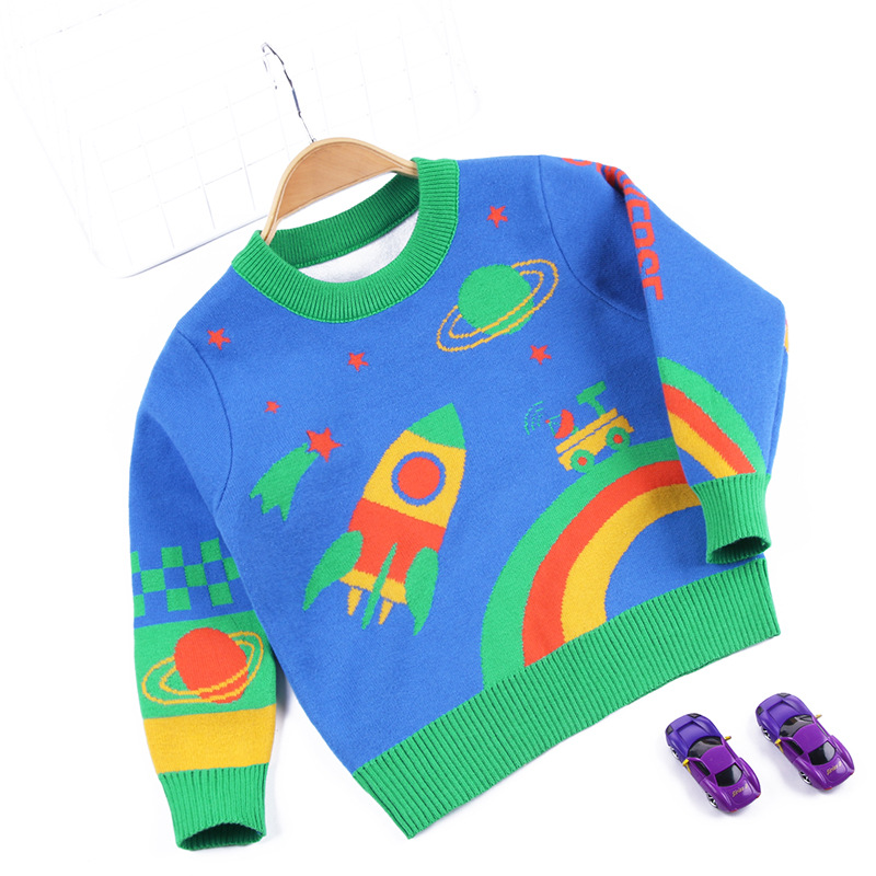 Boys Double Layer Sweater Coat Details
