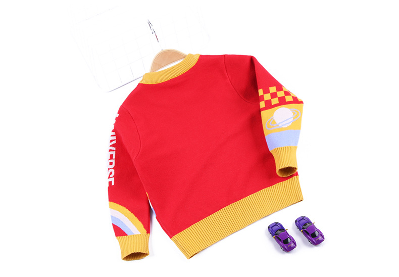 Boys Double Layer Sweater Coat Side View