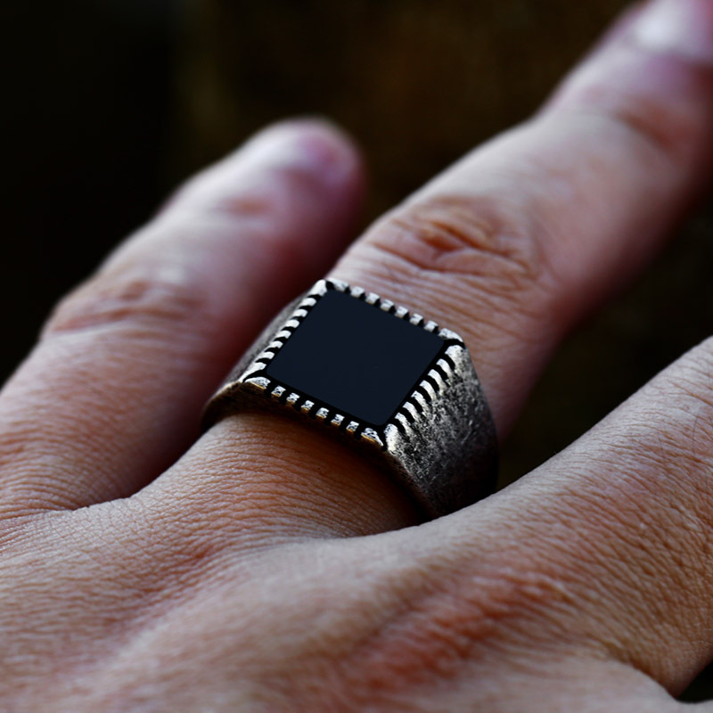 Stainless Steel Vintage Ethnic Style Ring 5