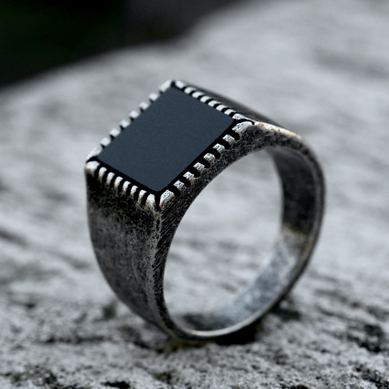 Stainless Steel Vintage Ethnic Style Ring 4