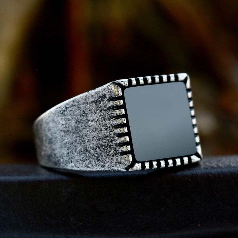 Stainless Steel Vintage Ethnic Style Ring 3