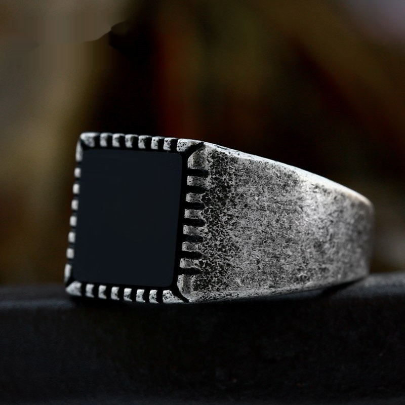Stainless Steel Vintage Ethnic Style Ring 1