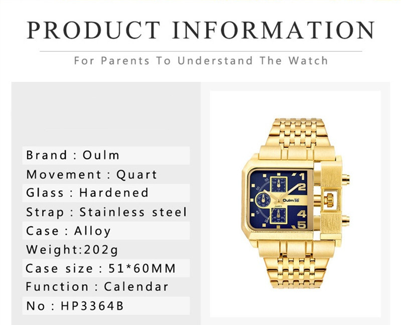 Large Dial Quartz Men's Watch