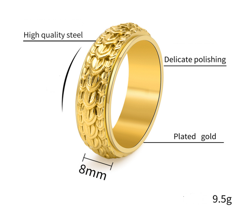 Dragon Scale Rotatable Ring Image 8