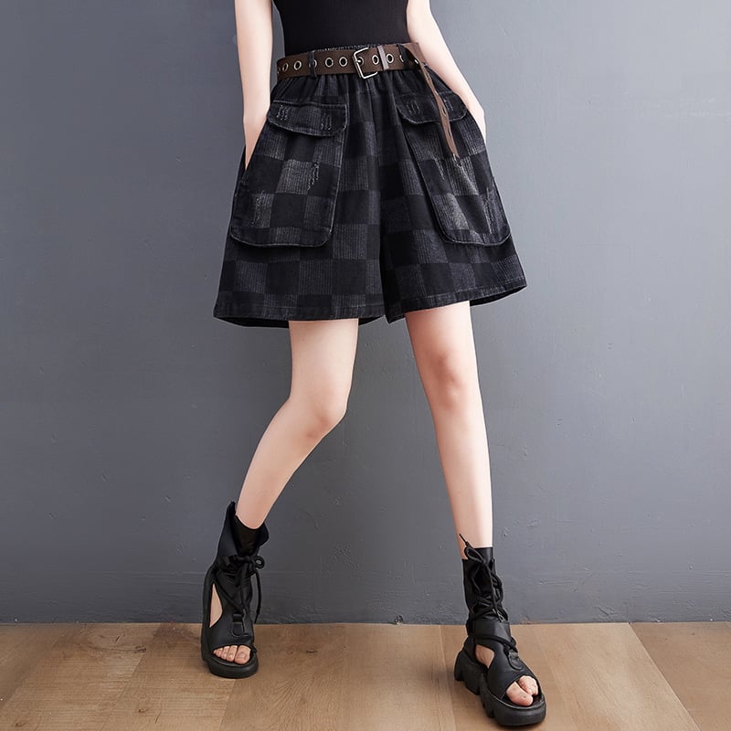Women's Casual Large Pocket Summer Denim Shorts