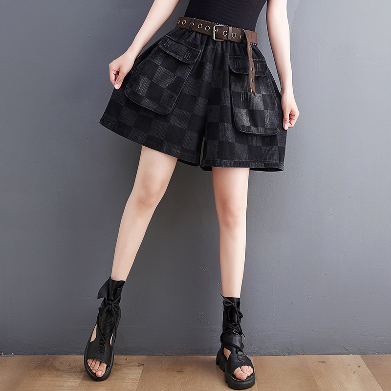 Women's Casual Large Pocket Summer Denim Shorts