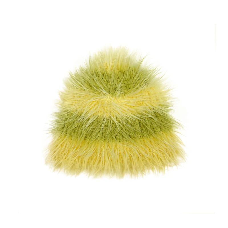Beanie Hat Mustard Green