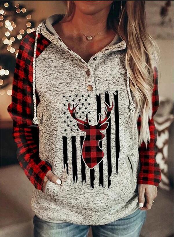 Hooded Loose Fleece Sweater - Image 3
