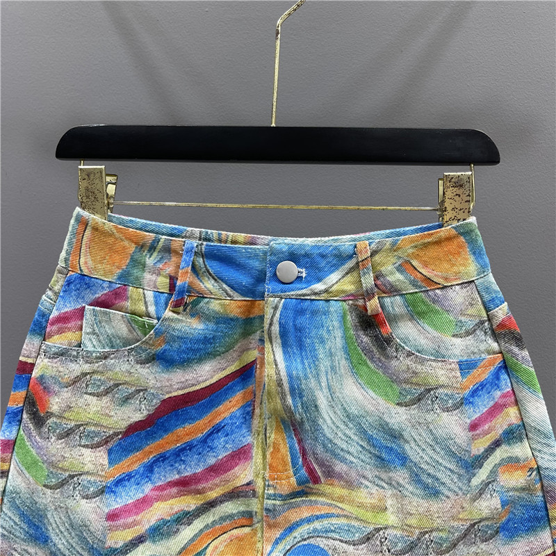 Close-up of Denim Skirt