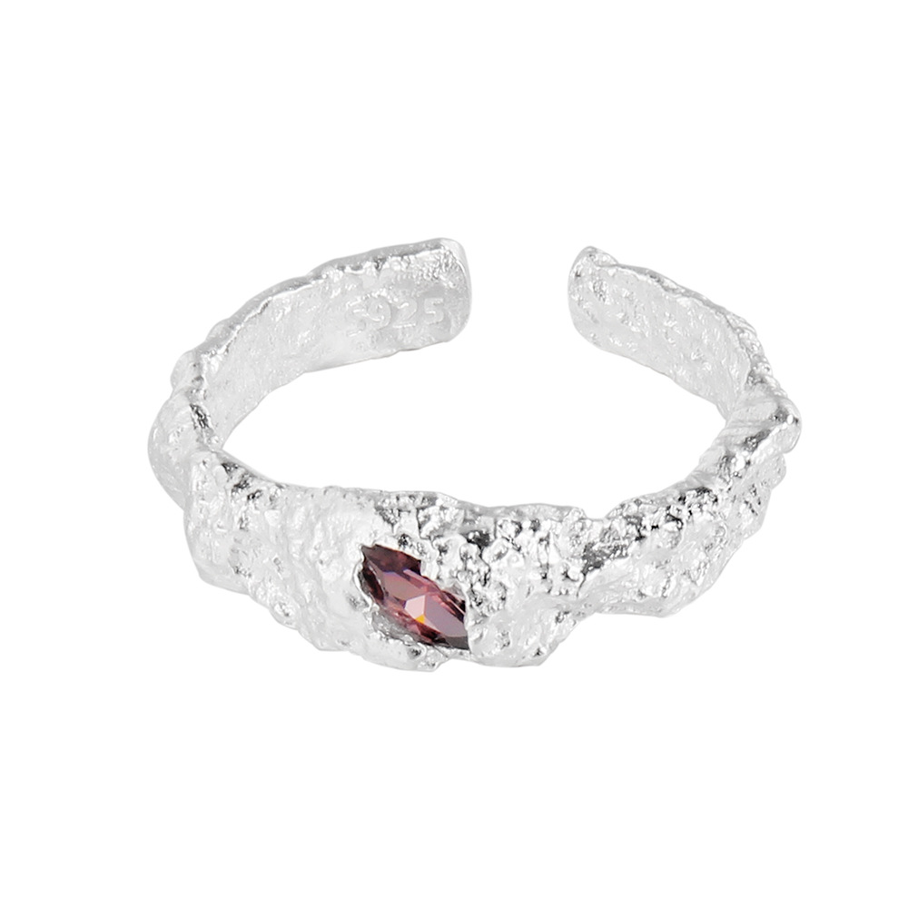 Women's Sterling Silver Damaged Texture Ring Image 3