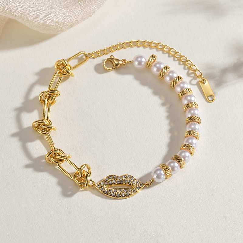 Diamond Pearl Bracelet Image 2