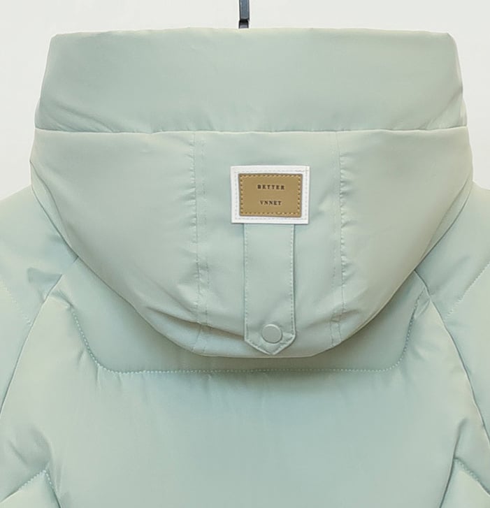 Detachable Hat Women's Mid-length Thickened Coat - Image 4