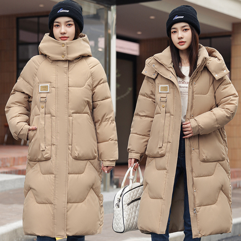 Detachable Hat Women's Mid-length Thickened Coat - Image 6