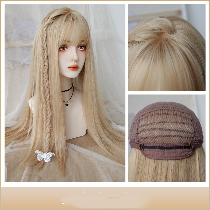 Long Straight Hair Cos Platinum Fashion Image 2