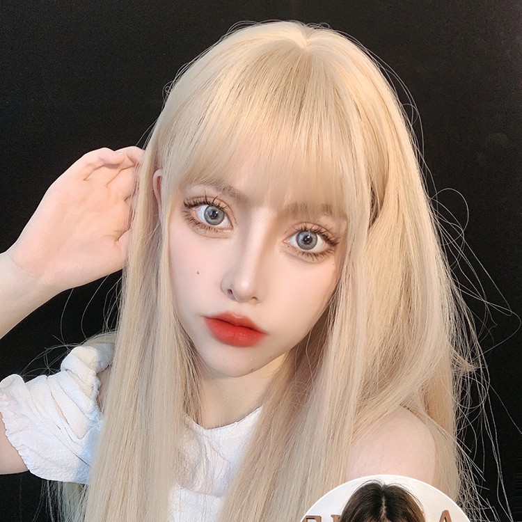 Long Straight Hair Cos Platinum Fashion Image 4