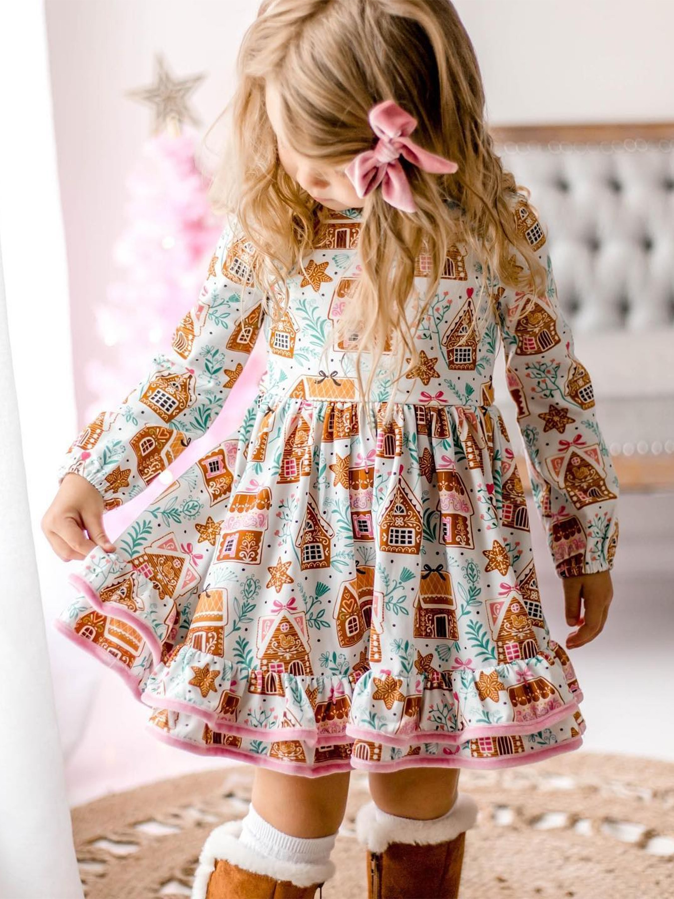 Girls' Printed Dress Image 3