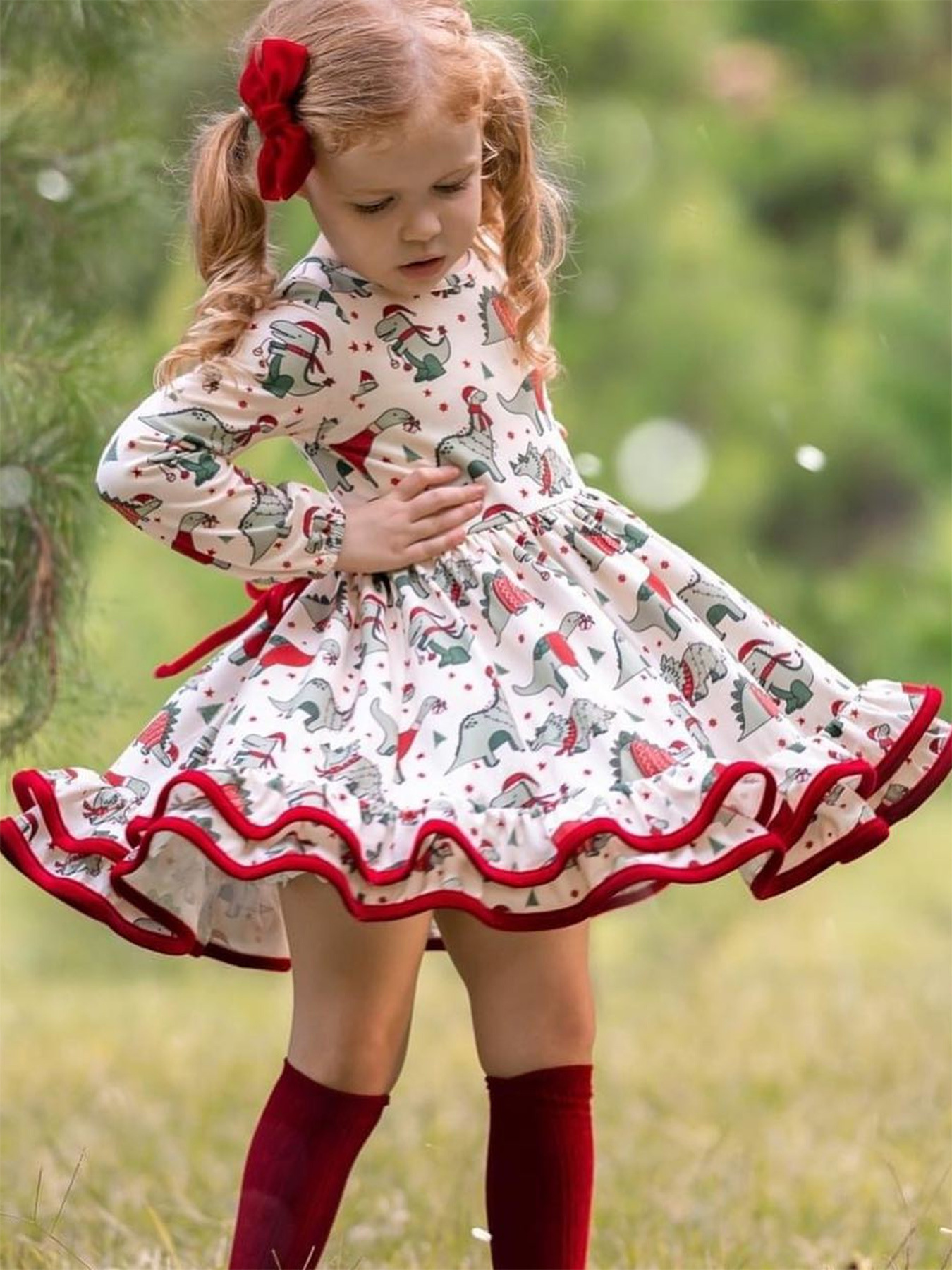 Girls' Printed Dress Image 5