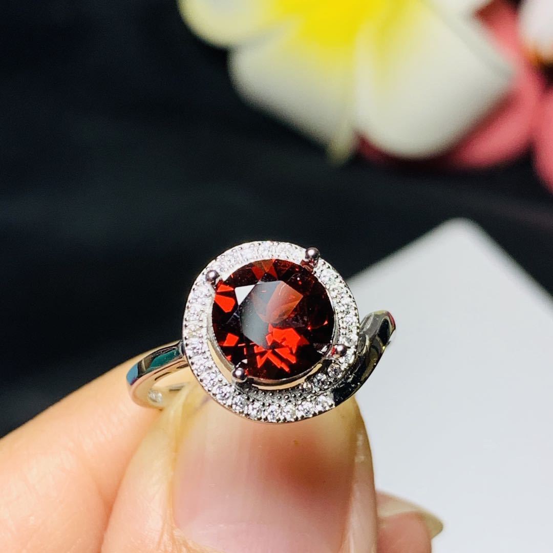 Close-up of Garnet Ring