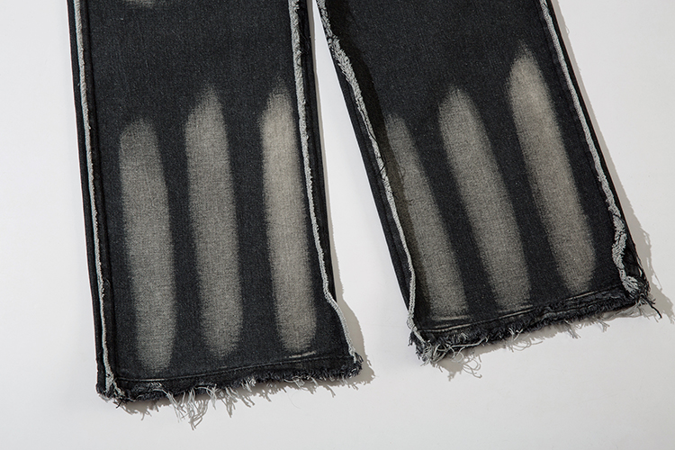 Men's Punk Trendy Frayed Stitching Jeans Image 6