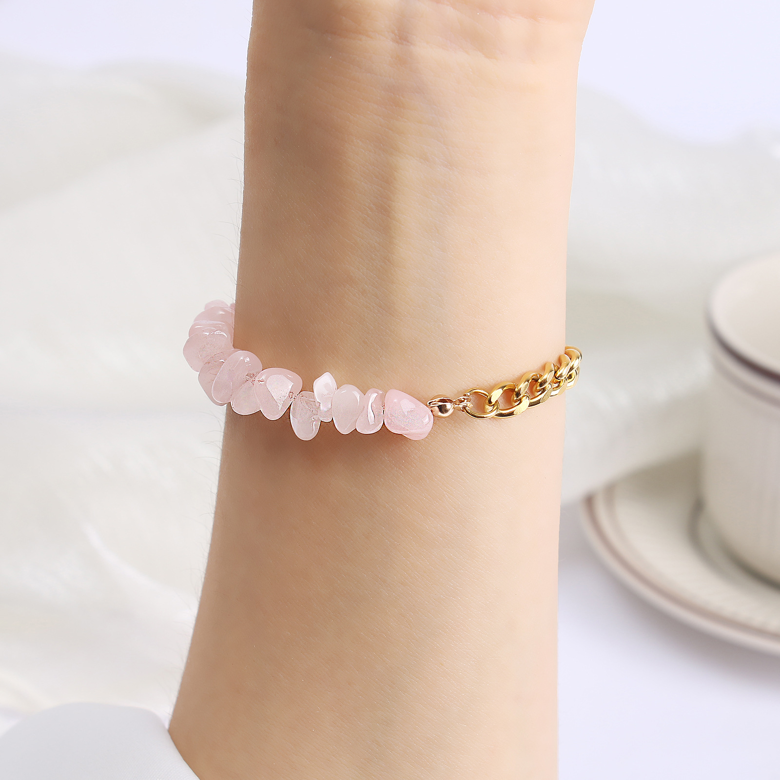 Natural Stone Crystal Gravel Bracelet