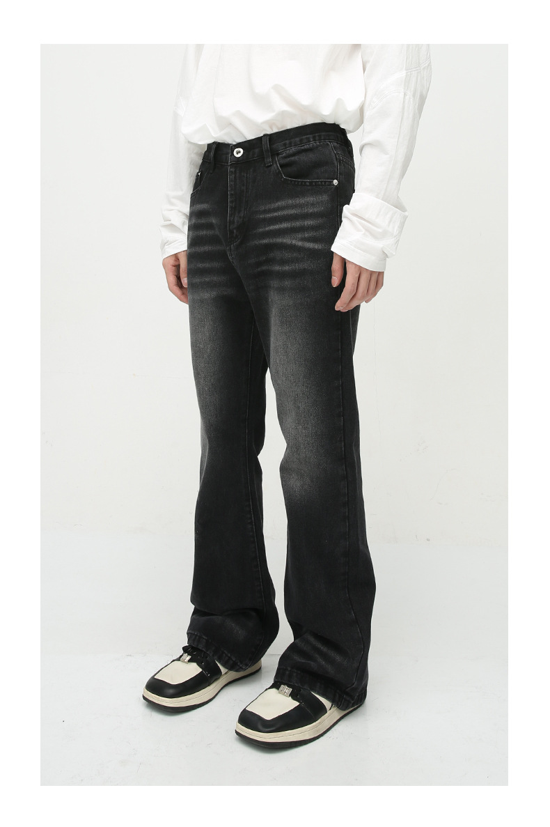 Loose Worn Looking Washed-out Slightly Flared Jeans 5