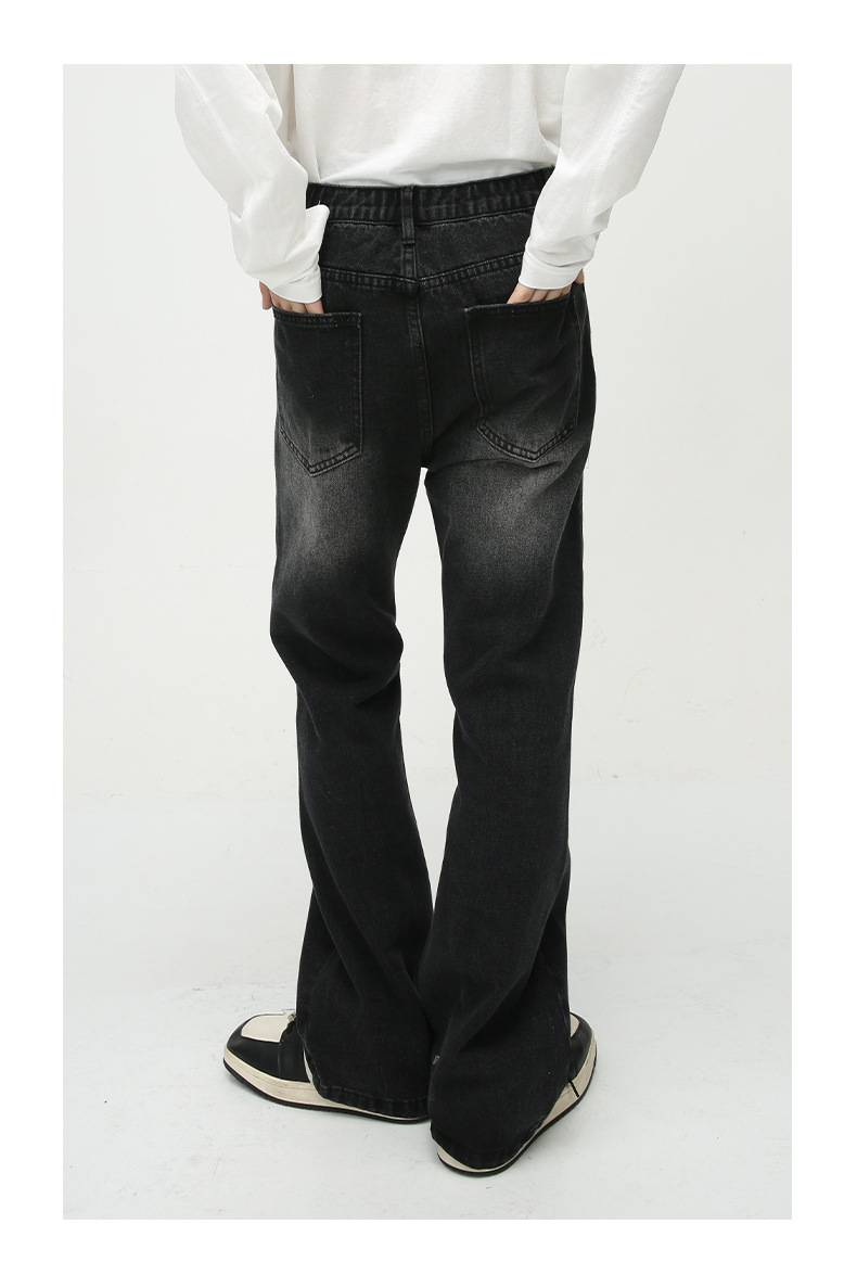 Loose Worn Looking Washed-out Slightly Flared Jeans 7