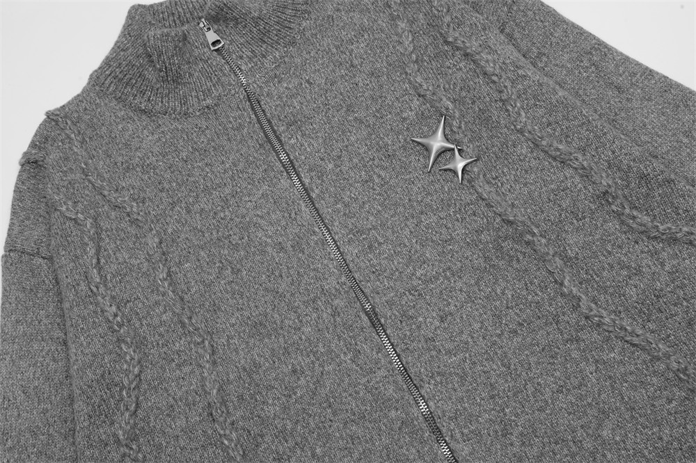 Stand Collar Cardigan Sweater - Image 14