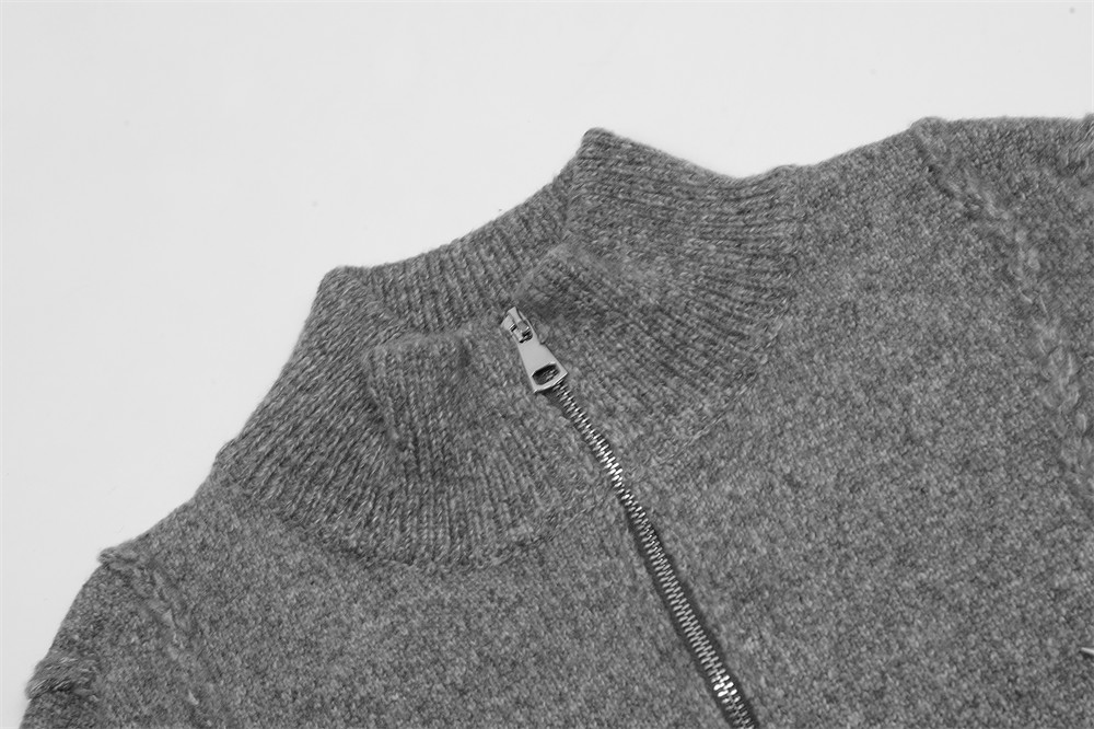 Stand Collar Cardigan Sweater - Image 6