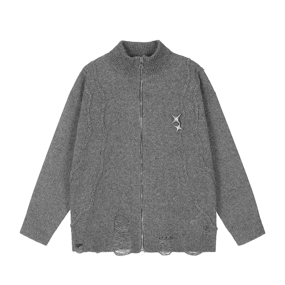 Stand Collar Cardigan Sweater - Image 9