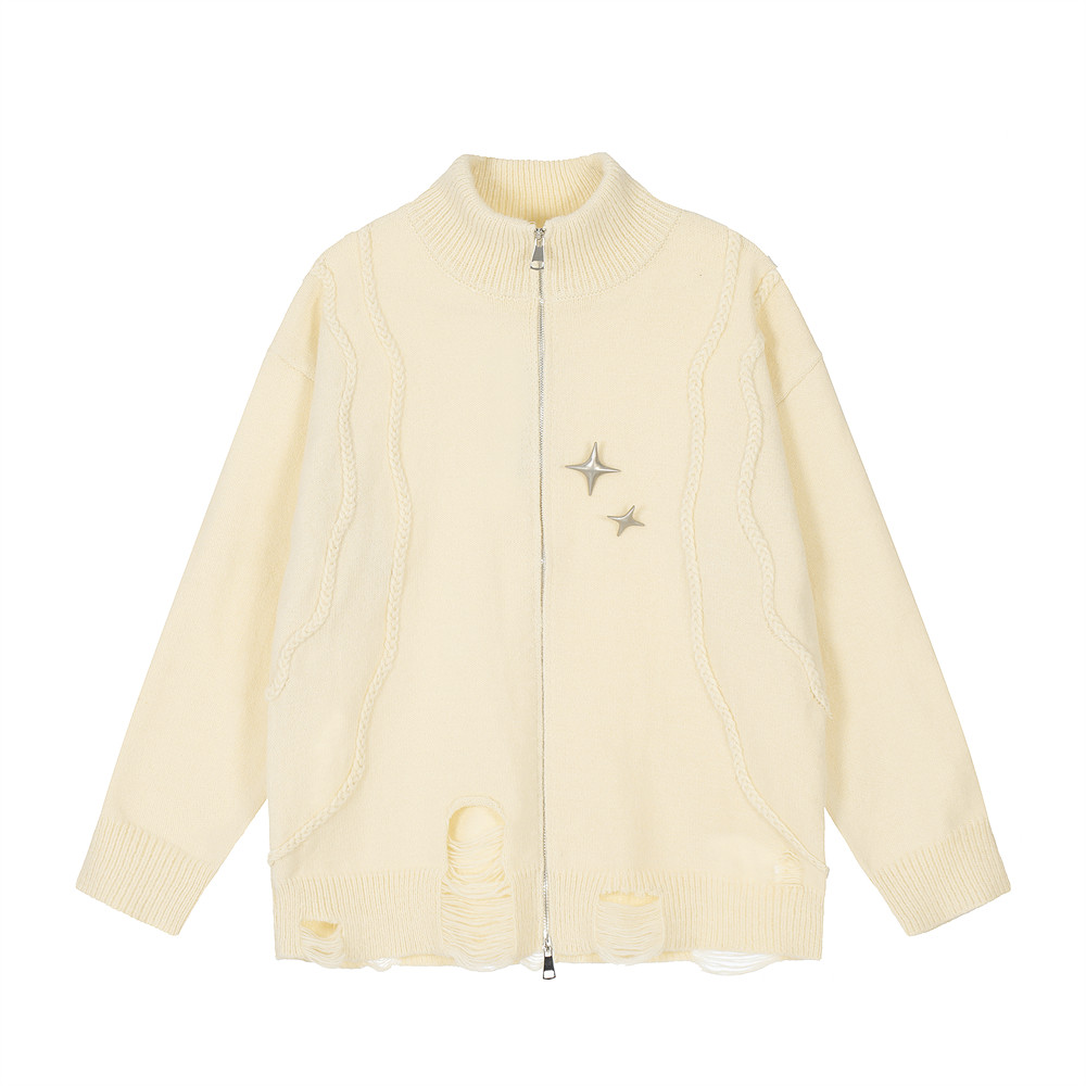 Stand Collar Cardigan Sweater - Image 17