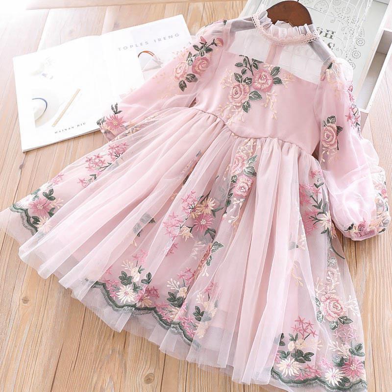 Girl's Long-sleeved Dress in Action