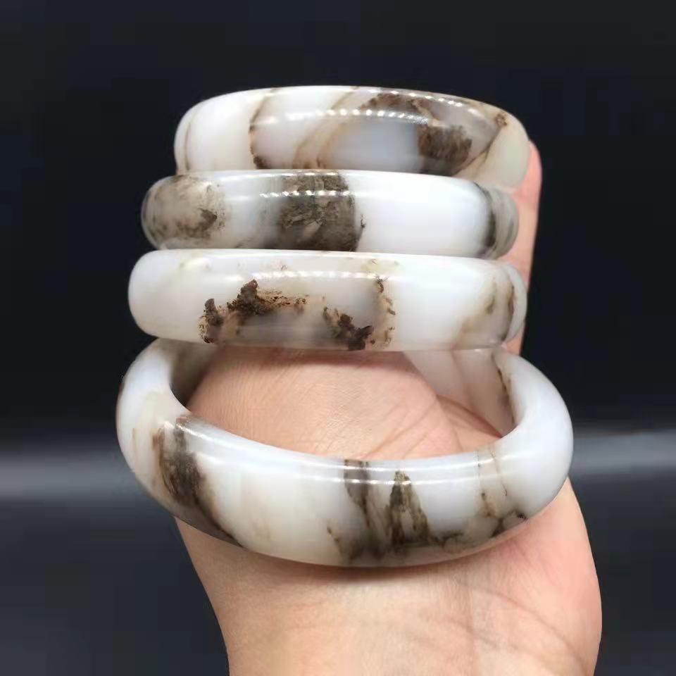 Hetian Gold Silk Dark Jade Bracelet Image 1