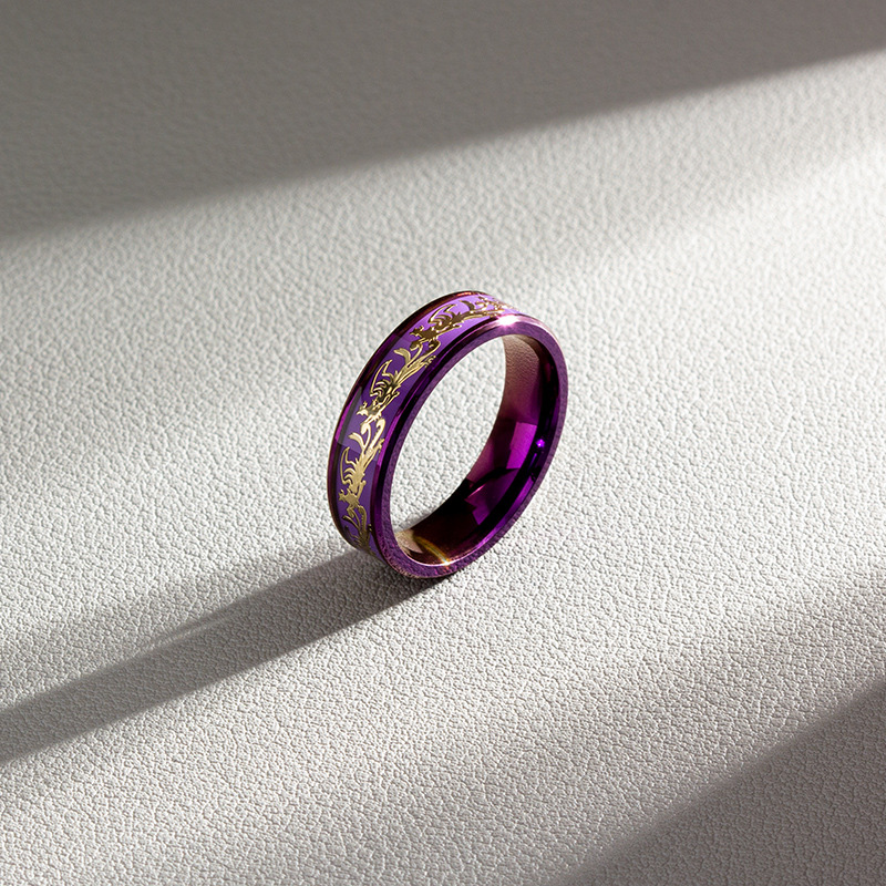 Purple Titanium Steel Ring 4