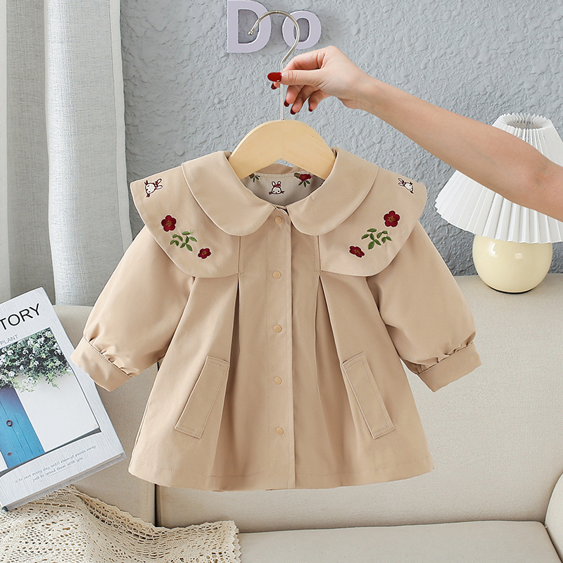 Khaki Trench Coat Side View