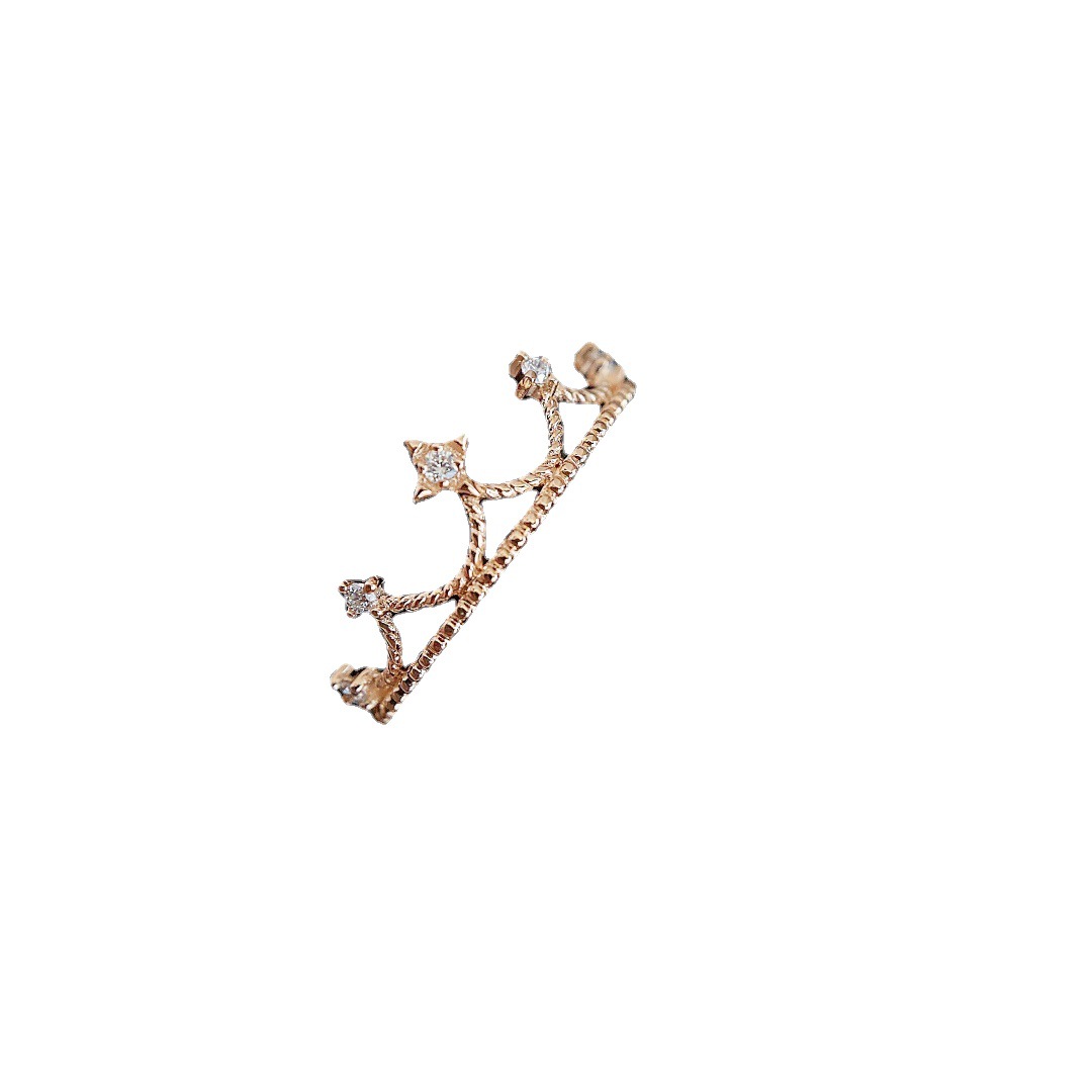 S925 Sterling Silver Gold Plated Simple Index Finger Ring Image 4