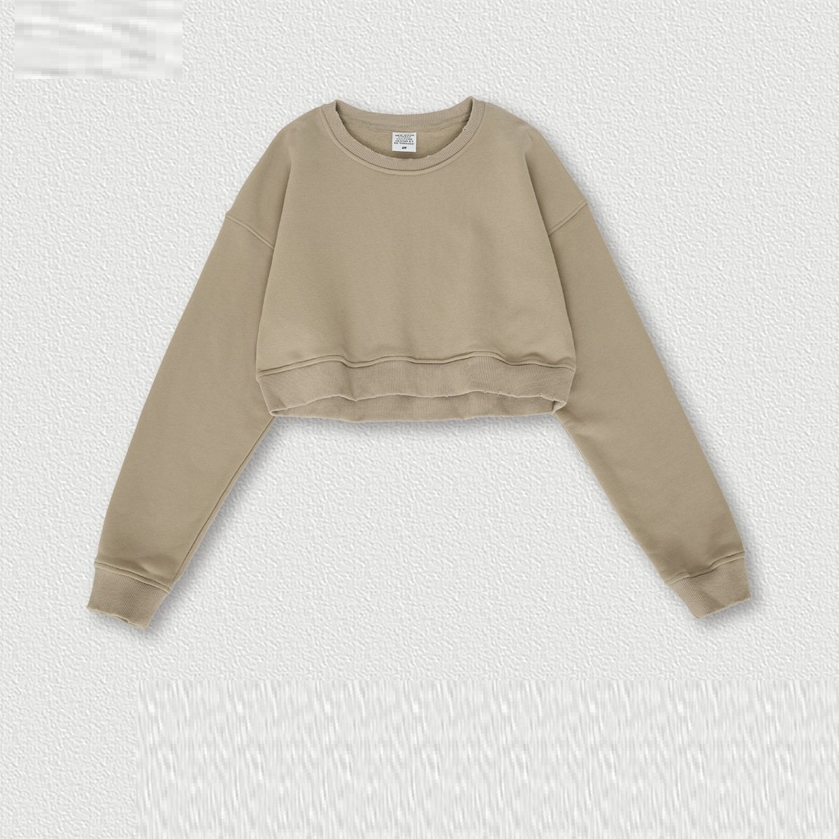Washed Worn Frayed Round Neck Sweater - Image 1