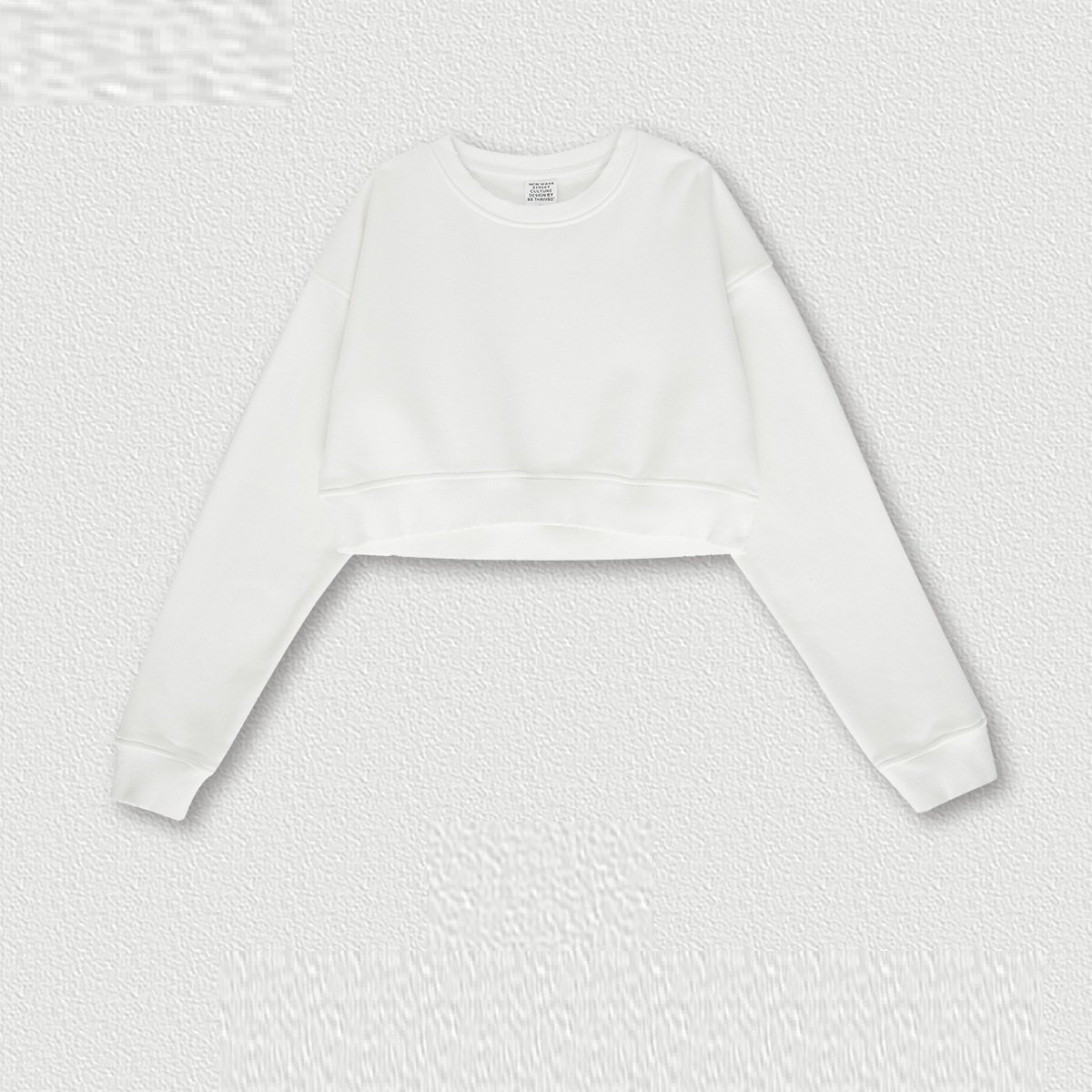 Washed Worn Frayed Round Neck Sweater - Image 2