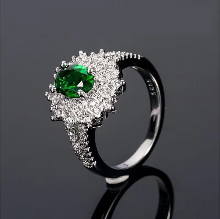 Green Zircon Ornament Ring Image 1